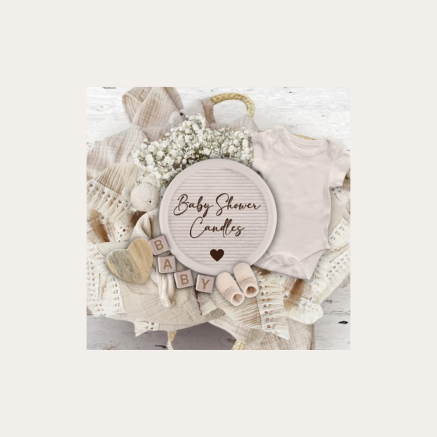 Baby Shower Custom Candles