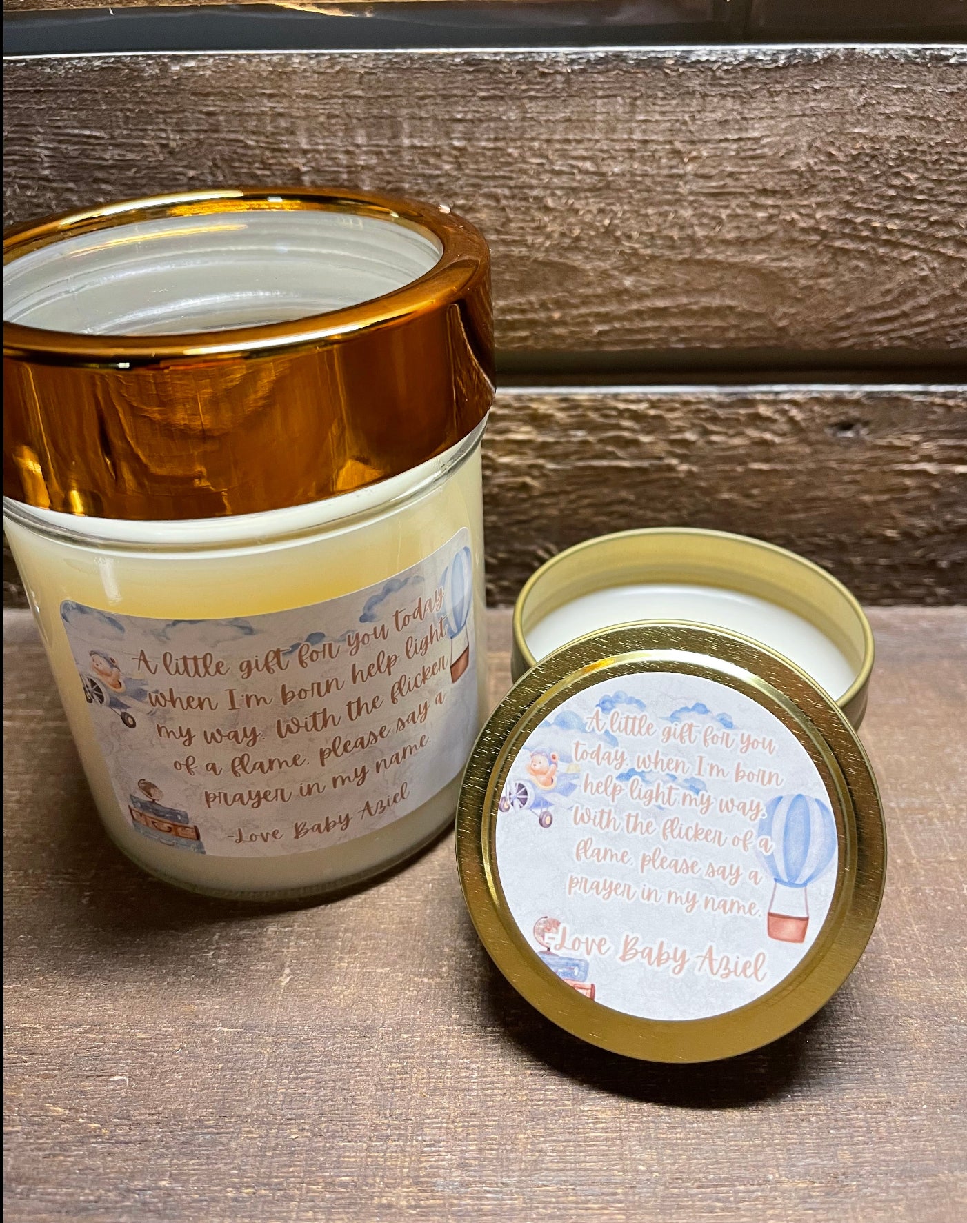 Baby Shower Custom Candles