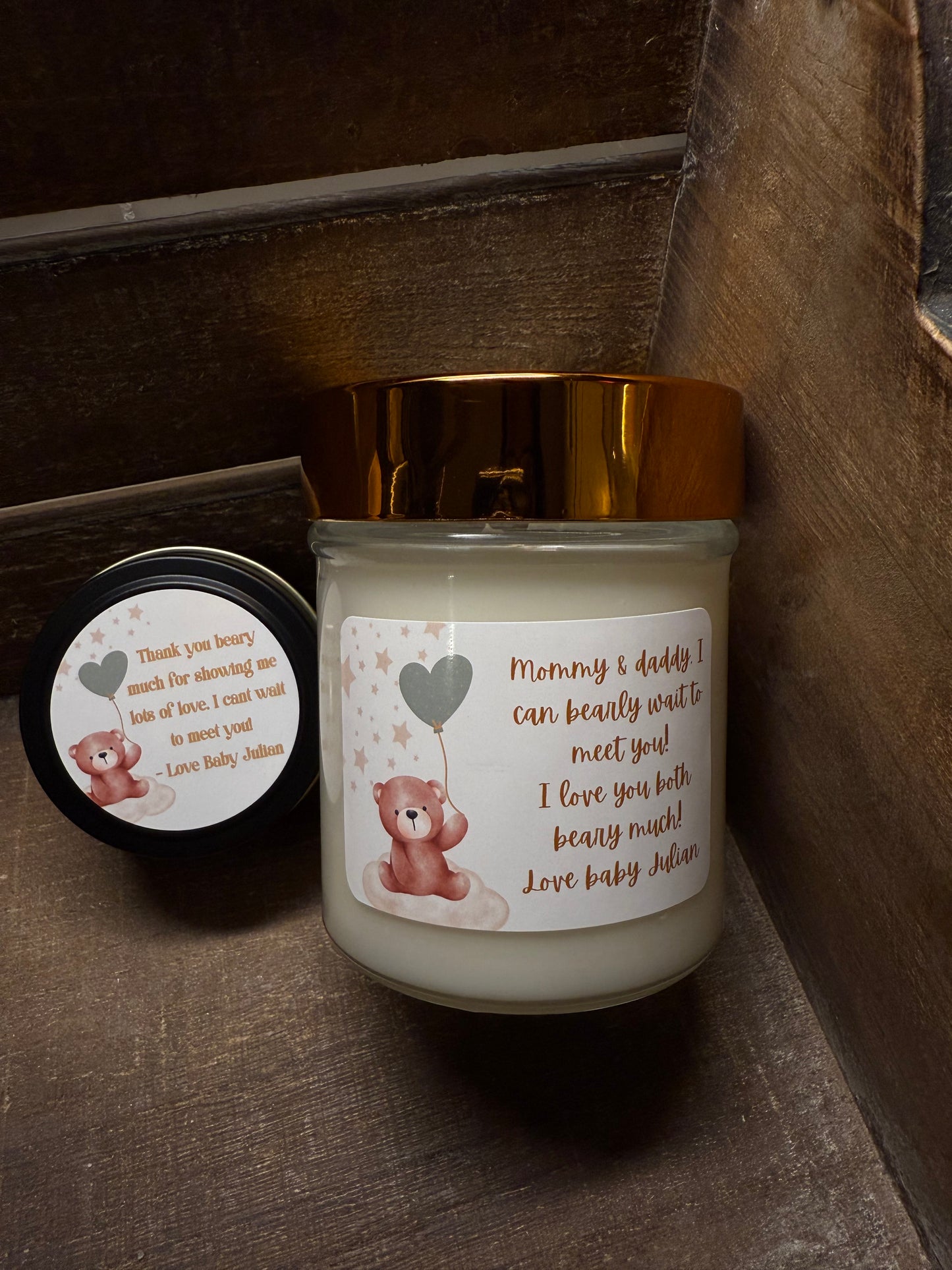 Baby Shower Custom Candles