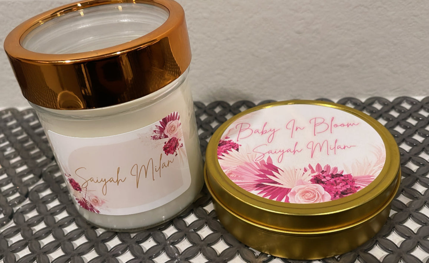 Baby Shower Custom Candles