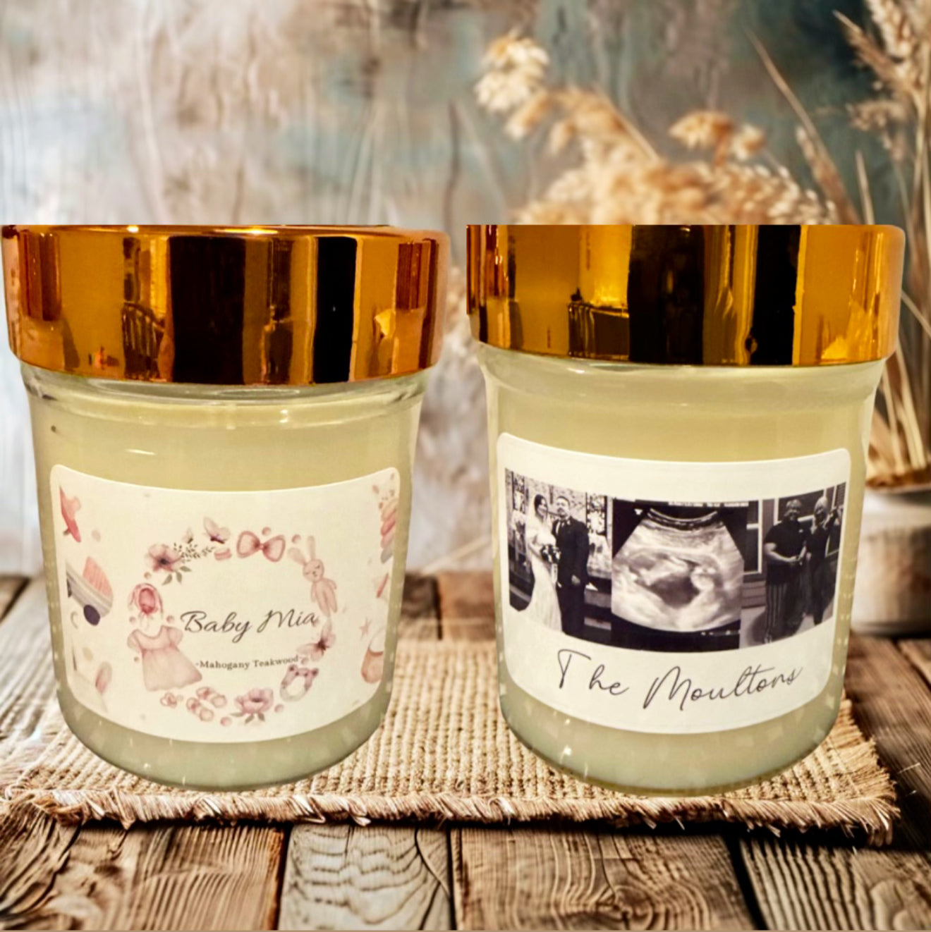 Baby Shower Custom Candles