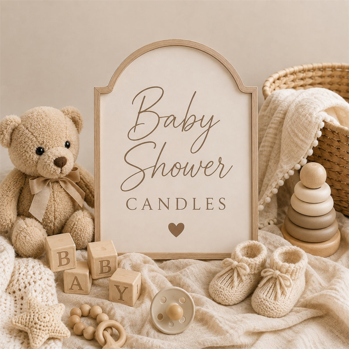 Baby Shower Custom Candles (view pictures of other orders) - please check out, with all your information and we will email/text you to start the order.