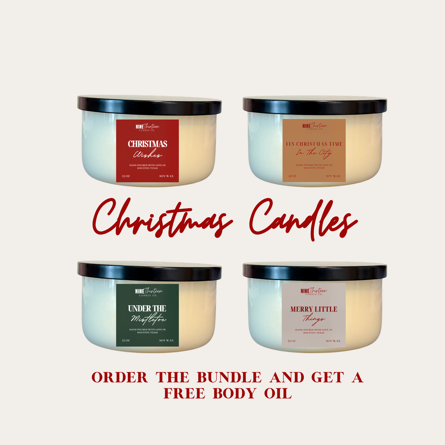 -Christmas Candle and Body Oil