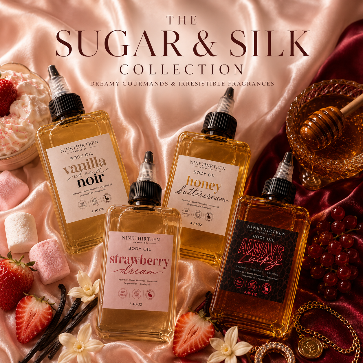 Body Oil-Sugar & Silk Collection